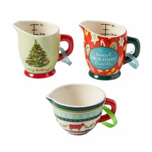 Pioneer Women Holiday Ornaments 2 Measurement Cups and 1 Cup NIB! 🌲🎅YOUR CHOICE